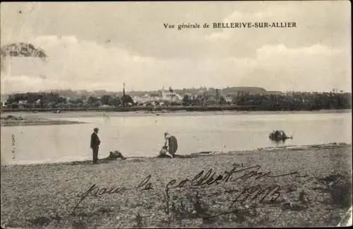 Ak Bellerive Allier, Vue générale, Uferpartie