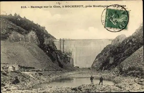 Ak Allier, Barrage sur le Cher, à Rochbut, près Montlucon-La Digue