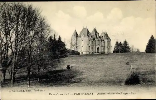 Ak Parthenay Deux-Sèvres, Ancien chateau des Loges