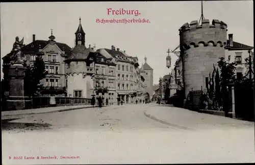 Ak Freiburg im Breisgau Baden Württemberg, Schwabentorbrücke