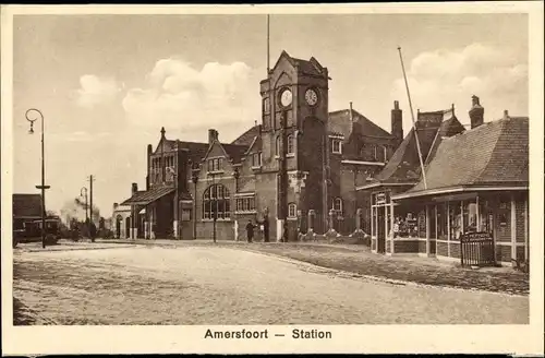 Ak Amersfoort Utrecht Niederlande, Station