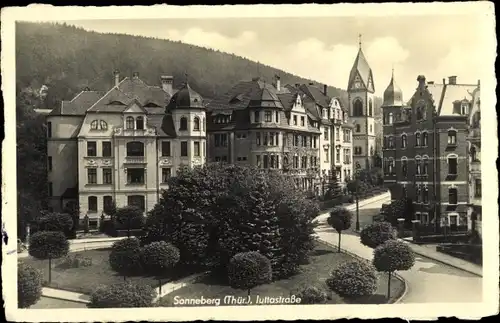 Ak Sonneberg in Thüringen, Juttastraße, Kirche