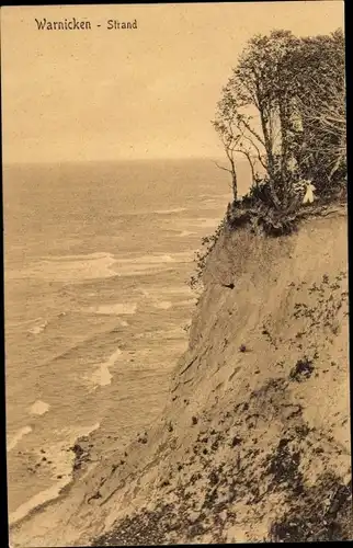 Ak Lesnoje Warnicken Ostpreußen, Strand, Steilküste