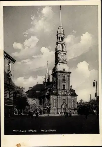 Ak Hamburg Altona, Hauptkirche, Straßenansicht