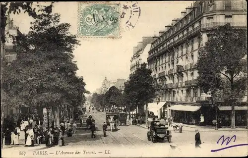 Ak Paris XVII., L'Avenue des Ternes