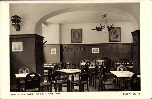 Ak Berlin Charlottenburg, Zum Klaussner, Pilsner Bierhaus, Grolmanstraße 39, Teilansicht