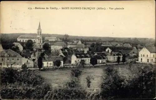 Ak Saint Bonnet Troncais Allier, Cérilly, Vue générale