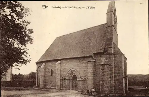 Ak Saint Just Haute Vienne, L'Eglise, Kirche