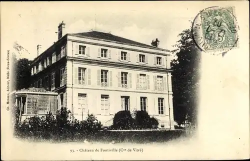 Ak Fontiville Deux-Sèvres, Chateau