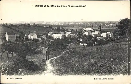 Ak Angé Loir et Cher, vue panoramique du village, Côte du Cher