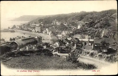 Ak Saint Aubin Jersey Kanalinseln, General View