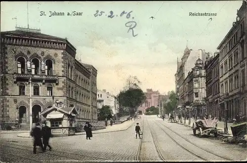 Ak St. Johann Saarbrücken im Saarland, Reichsstraße