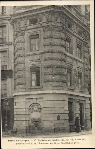 Ak Paris I., Fontaine de l'Arbre Sec, rue de l'Arbre Sec