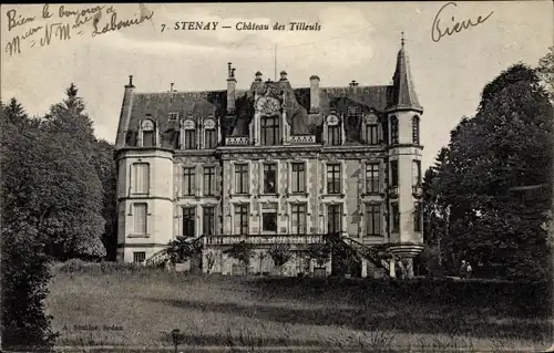 Ak Stenay Lothringen Meuse, Chateau des Tilleuls, Schloss