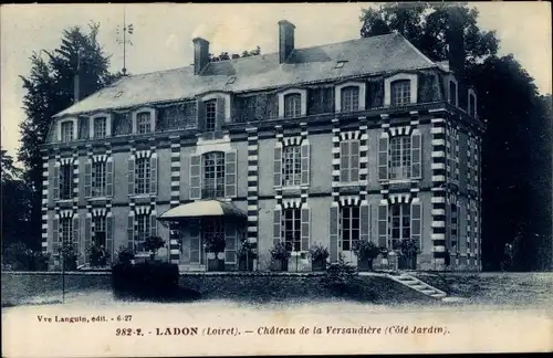 Ak Ladon Loiret, Chateau de la Versaudiere, Cote Jardin