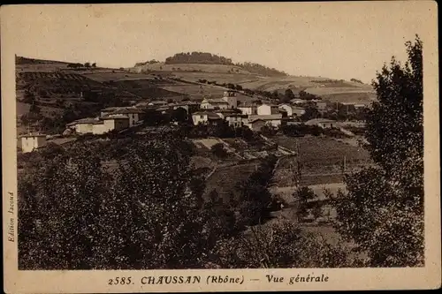 Ak Chaussan Rhône, vue générale du village