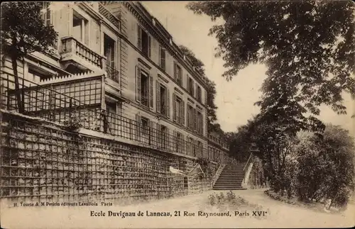 Ak Paris XVI., Ecole Duvignau de Lanneau, 21, Rue Raynouard