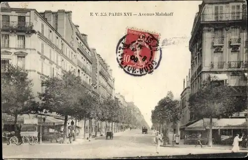 Ak Paris XVI., Avenue Malakoff