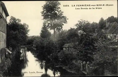 Ak La Ferriere sur Risle Eure, Les Bords de la Risle