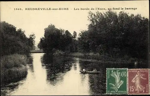 Ak Heudreville sur Eure, Les Bords de l'Eure