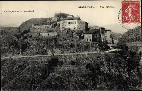 Ak Malleval Loire, Vue générale