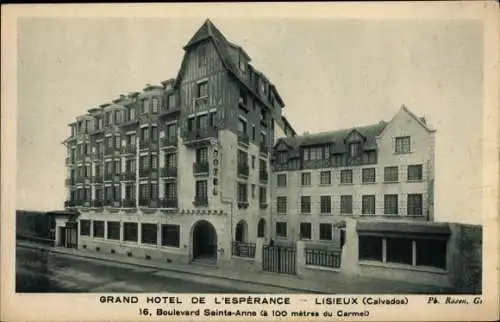 Ak Lisieux Calvados, Grand Hotel de l'Espérance, Boulevard Sainte Anne