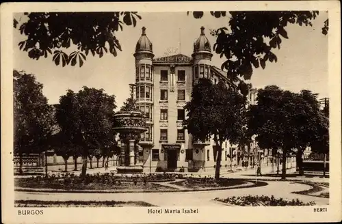 Ak Burgos Kastilien und León, Hotel Maria Isabel