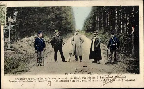 Ak Donon, Schirmeck Elsass Bas Rhin, Raon sur Plaine Vosges, Deutsch Französische Grenze