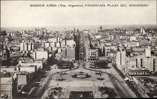 Ak Buenos Aires Argentinien, Panorama Plaza del Congreso