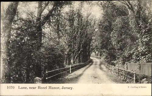 Ak Jersey Kanalinseln, Lane near Rozel Manor