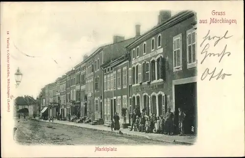 Ak Morhange Mörchingen Elsaß Moselle, Marktplatz