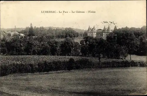 Ak Lubersac Corrèze, Le Parc, Le Chateau, l'Usine