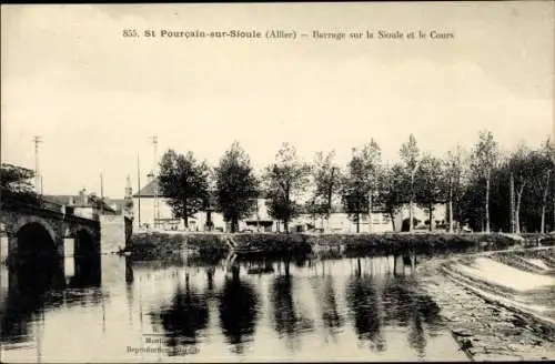 Ak St. Pourcain sur Sioule Allier, Barrage sur la Sioule et le Cours