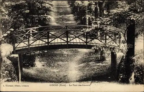 Ak Gisors Eure, Le Pont des Amours