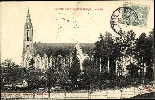 Ak Fleury sur Andelle Eure, L'Eglise