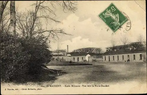 Ak St. Maixent Deux-Sèvres, École militaire, Vue vers la Porte Denfert