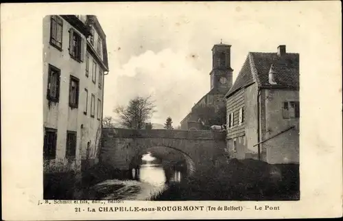 Ak La Chapelle sous Rougemont Territoire de Belfort, Le Pont, Eglise