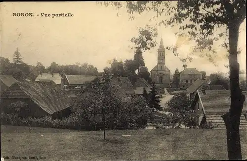 Ak Boron Territoire de Belfort, Vue partielle, eglise