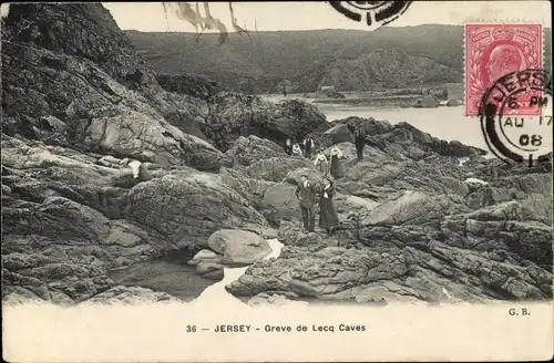 Ak Jersey Kanalinseln, Greve de Lecq Caves