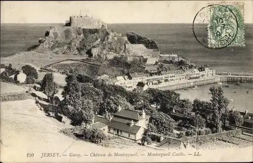 Ak Gorey Jersey Kanalinseln, Montorgueil Castle