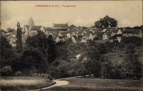 Ak Cherence Val d'Oise, Vue Generale