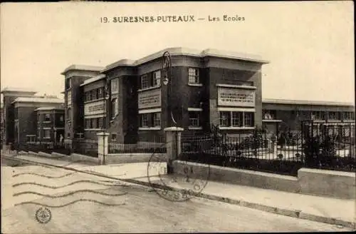 Ak Suresnes Puteaux Hauts de Seine, Les Ecoles