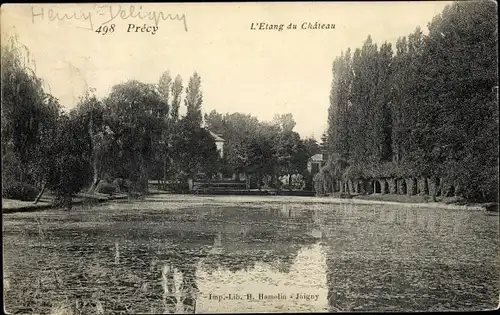 Ak Précy Yonne, L'Etang du Chateau