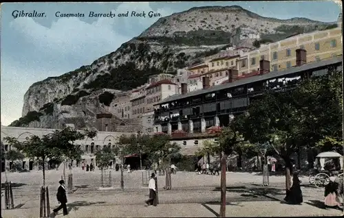 Ak Gibraltar, Casemates Barracks and Rock Gun