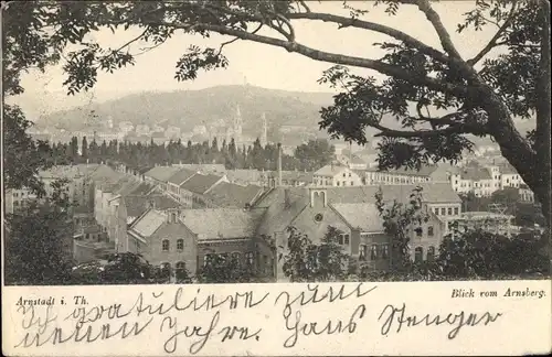 Ak Arnstadt in Thüringen, Blick vom Arnsberg