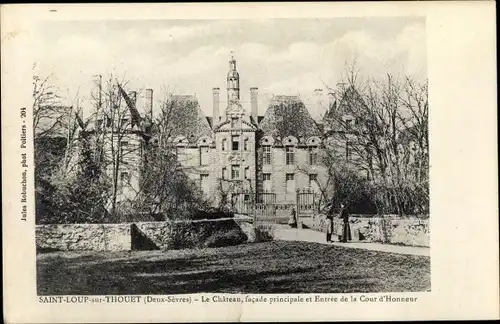 Ak St. Loup sur Thouet Deux-Sèvres, Chateau, Facade principale