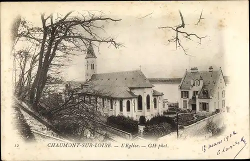 Ak Chaumont sur Loire Loir et Cher, L'Eglise