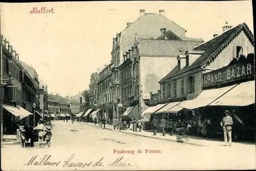 Ak Belfort Territoire de Belfort, Faubourg de France, Grand Bazar