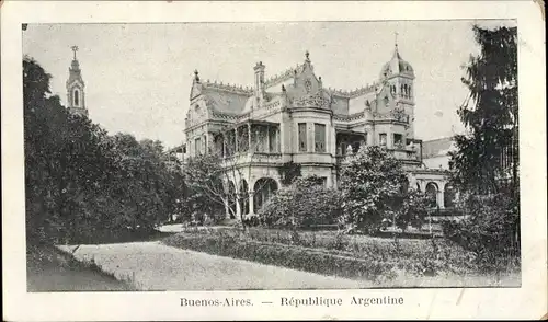 Ak Buenos Aires Argentinien, Villa mit Garten