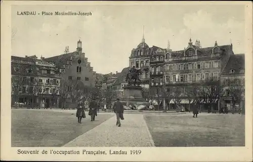 Ak Landau in der Pfalz, Maximilian Joseph Platz
